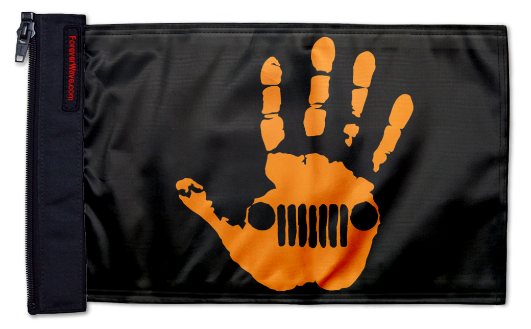 Jeep Wave 12"x18" Forever Wave Flag for Jeep Wrangler JL 2-Door 2018-Present