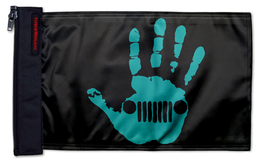 Jeep Wave 12"x18" Forever Wave Flag for Jeep Wrangler JL 2-Door 2018-Present