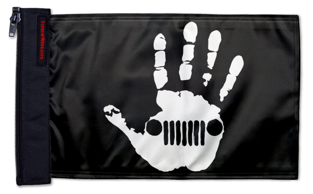 Jeep Wave 12"x18" Forever Wave Flag for Jeep Wrangler JL 2-Door 2018-Present