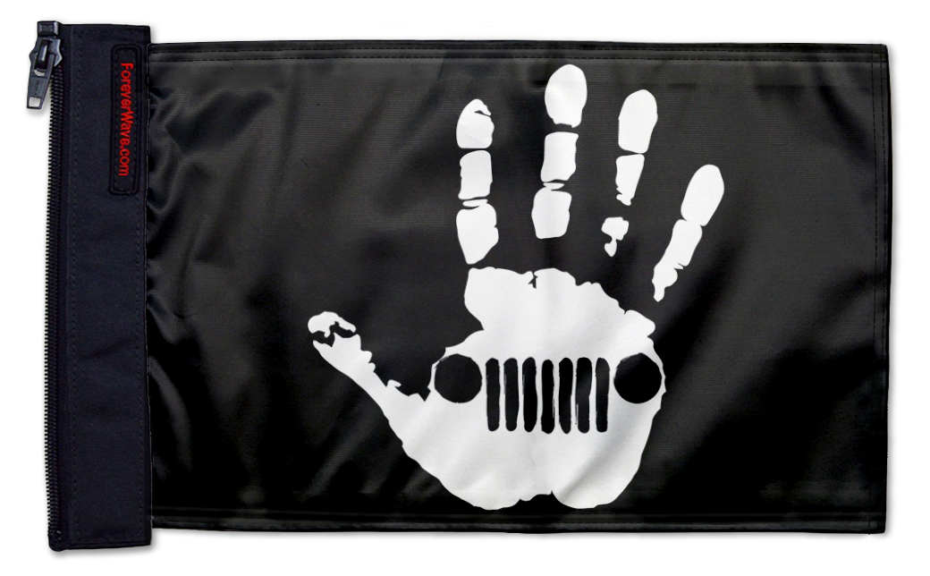 Jeep Wave 12"x18" Forever Wave Flag for Jeep Wrangler JL 2-Door 2018-Present