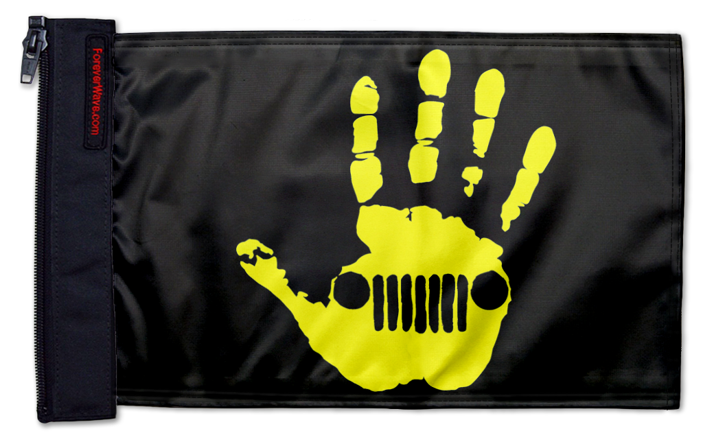 Jeep Wave 12"x18" Forever Wave Flag for Jeep Wrangler JKU 4-Door 2007-2018