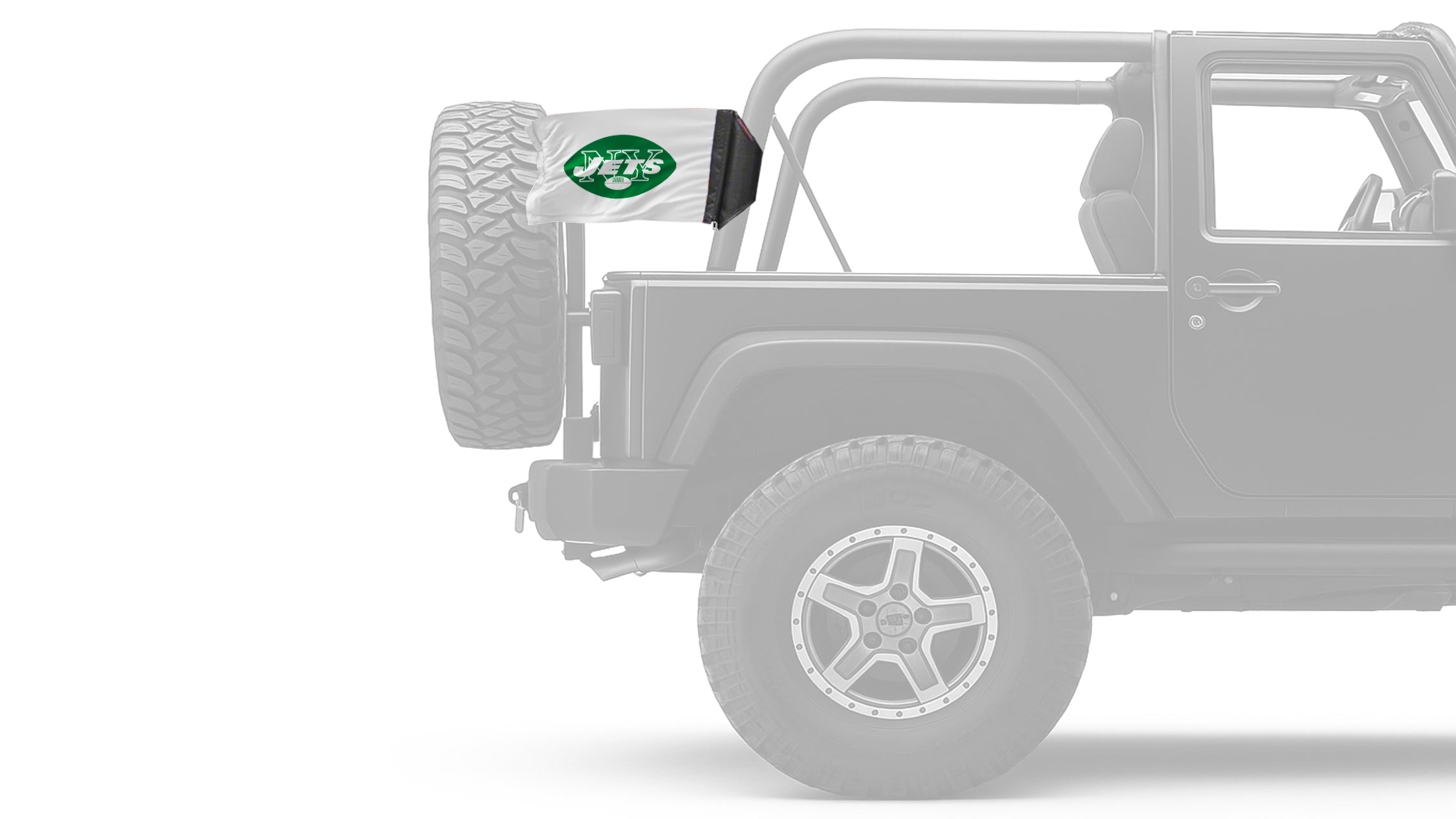 New York Jets 11"x17" Forever Wave Flag for Jeep Wrangler TJ 1996-2006