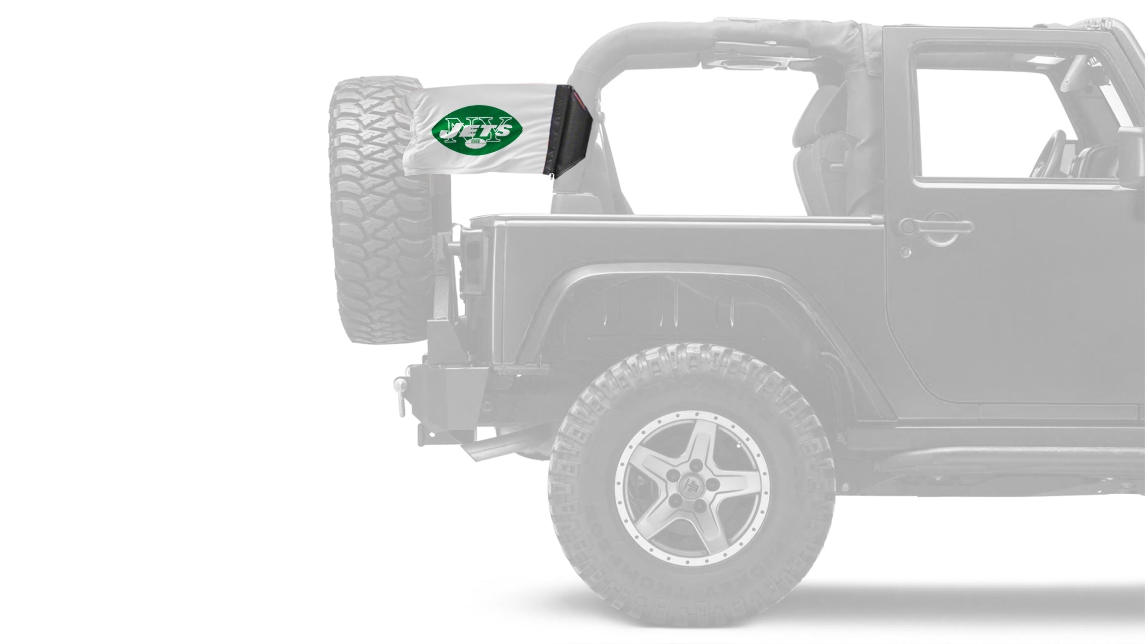New York Jets 11"x17" Forever Wave Flag for Jeep Wrangler TJ 1996-2006