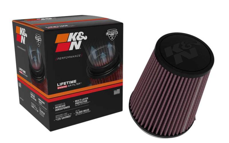 K&N Universal 4in Flange x 5-3/8in Base x 4in Height High flow Air Filter