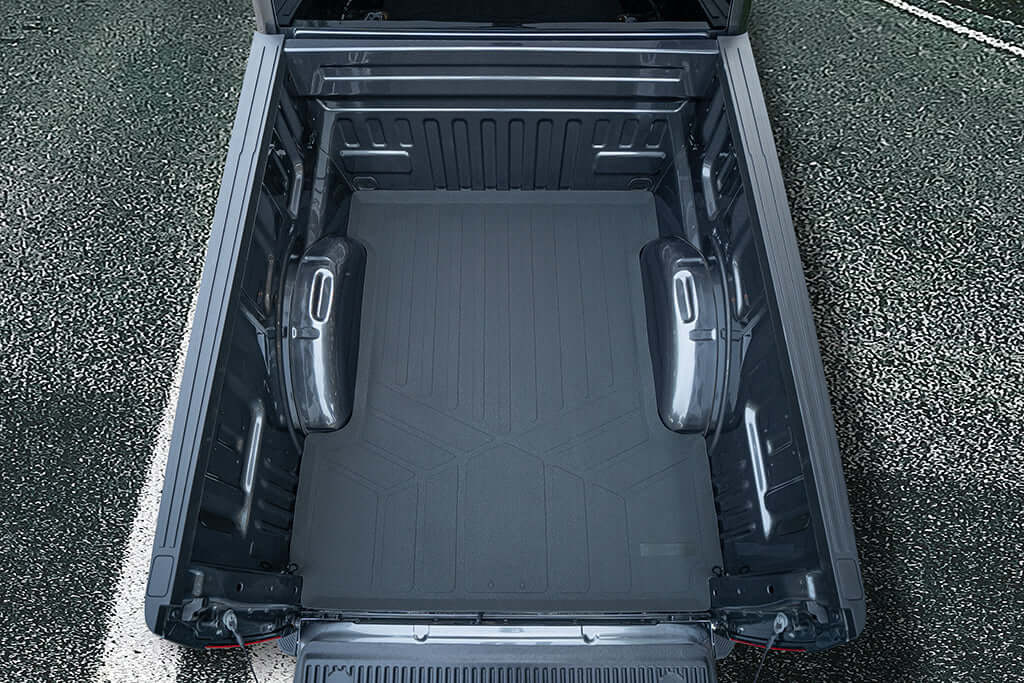 SmartCoverage™ Custom Fit Floor Liners For 2022-2025 Ford F-150 Lightning with 1st Row Bucket Seats & OEM 2nd Row Under Seat Storage