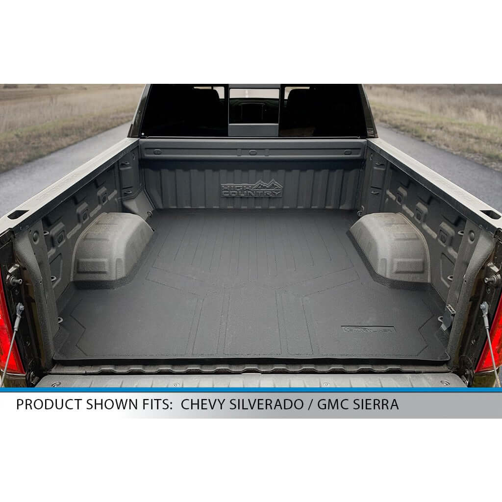 SmartCoverage™ Custom Fit Floor Liners For 2019-2024 Silverado/Sierra 1500 Crew Cab With 1st Row Bucket Seats & Vinyl Floor