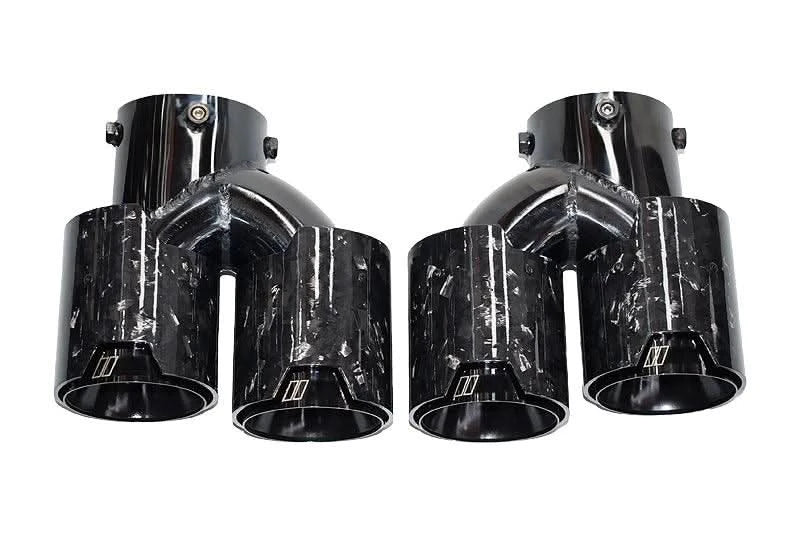 BMW 2/3/4 Series G42 G20/G21 G23 Forged Carbon Fiber Dual Muffler Tips (2019+)