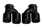 BMW 2/3/4 Series G42 G20/G21 G23 Black Stainless Steel Dual Muffler Tip (2019+)