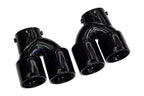 BMW 2/3/4 Series G42 G20/G21 G23 Black Stainless Steel Dual Muffler Tip (2019+)