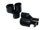 BMW 2/3/4 Series G42 G20/G21 G23 Black Stainless Steel Forged Carbon Fiber Dual Muffler Tip (2019+)