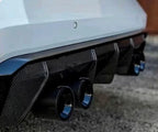 BMW 2/3/4 Series M2 M3 M4 G80 G81 G82 G87 Single Carbon Fiber Muffler Tip Set (2020+)