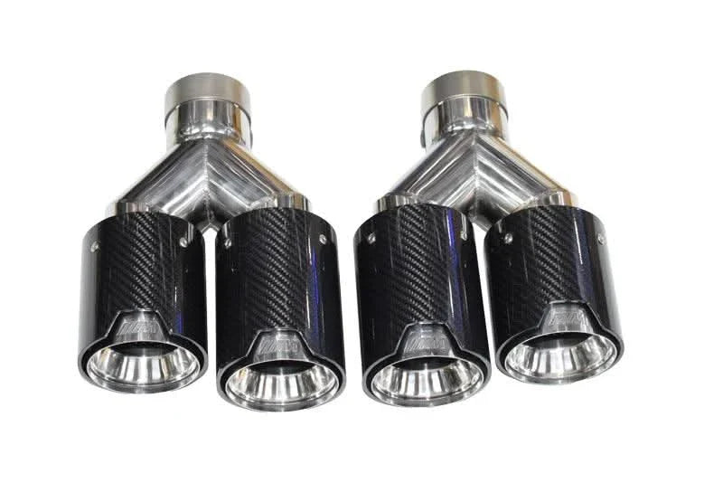 BMW M Power Universal Fit Carbon Fiber Dual Muffler Tips
