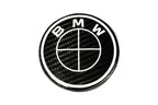 BMW Roundel Emblem Covers - Full Carbon Fiber Black and White Style V2