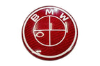 BMW Roundel Emblem Covers - Full Carbon Fiber Red and White Style