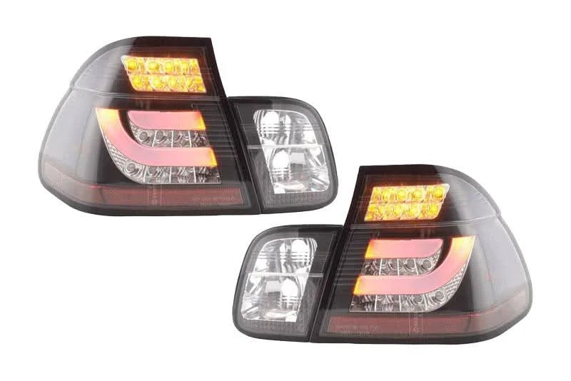 E46 Sedan LED Bar Black Tail Lights (02-05)