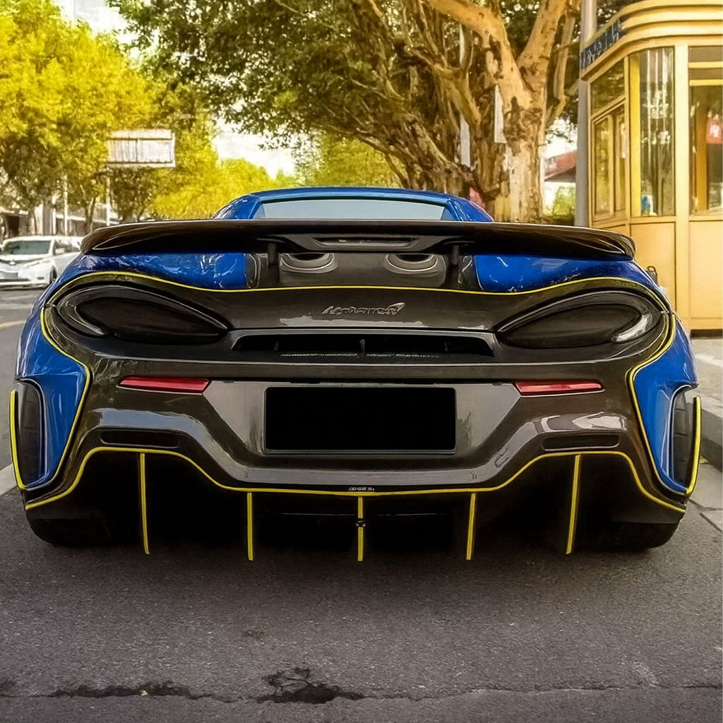 600LT Conversion Carbon Fiber Rear Bumper for McLaren 540C 570S 570GT - Bull Boost Performance