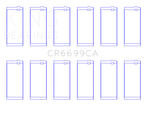 King 94-02 Dodge Cummins 5.9L Inline 6 Diesel Conventional Coated Rod Bearing Set (Size 0.25mm)