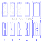 King Engine Bearings Chevrolet 369-502 Gen IV/ V/ VI - (Size .010) Main Bearing Set