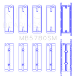King Engine Bearings BMW N47 D20 A/B/C/D/N47 C20 A (Size +0.50mm) Main Bearing Set