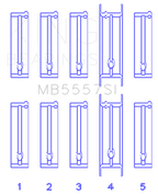 King Engine Bearings Chevrolet 121Ci/Ln2 134Ci (Size +0.25mm) Main Bearing Set