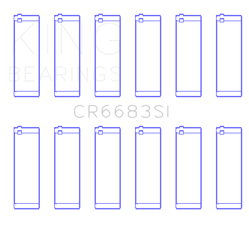 King Engine Bearings Chevrolet 262 (Od+.002in) (Size +0.25mm) Connecting Rod Bearing Set