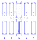 King Engine Bearings Chrysler 2.2 (Size +0.50mm) Main Bearing Set