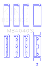 King Engine Bearings Chrysler 215 Ohv (Size +1.0mm) Main Bearing Set