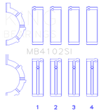 King Engine Bearings Chrysler 226 (3.7L) (Size +0.50mm) Main Bearing Set