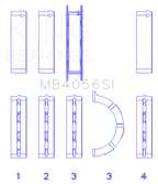 King Engine Bearings Ford 155 (Size +1.0mm) Main Bearing Set