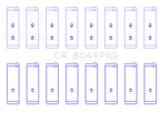 King Engine Bearings Ford 260Ci 289Ci 302 5.0L Windsor (Size STDX) Connecting Rod Bearing Set