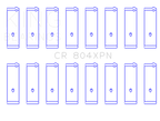 King Engine Bearings Ford 260Ci 289Ci 302 5.0L Windsor (Size STDX) Connecting Rod Bearing Set