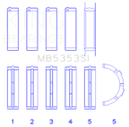 King Engine Bearings Ford 281 4.6L Sohc 16V (Size +0.75mm) Main Bearing Set
