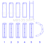 King Engine Bearings Ford 281 4.6L Sohc 16V (Size STDX) Main Bearing Set