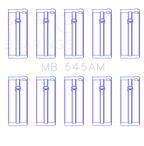 King Engine Bearings Ford N4A/Ne/L/N/Jcc/Lcj/Lse (Size +0.50mm) Main Bearing Set