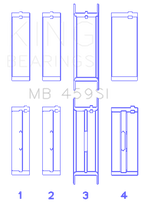 King Engine Bearings Ford V-6 183. (Size +0.50mm) Main Bearing Set
