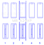 King Engine Bearings Ford Windsor 260CI/289CI 5.0L 529XP Main Bearing Set