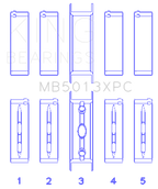 King Engine Bearings GM Vortec/LS-Series Gen III/IV Main Bearing Set