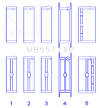 King Engine Bearings General Motors 326/350/389/400 (Size STDX) Main Bearing Set