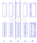 King Engine Bearings General Motors 379/V8 Ohv (Size +1.0mm) Main Bearing Set