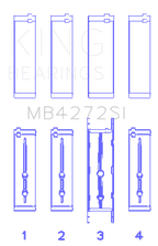 King Engine Bearings Holden Alloytec 175/190 (Size +0.50mm) Main Bearing Set