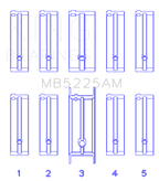 King Engine Bearings Mazda 626 F8 (Size +0.50mm) Main Bearing Set