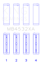 King Engine Bearings Mercedes Benz Om 642.822/36/910/20/30/70 (Size +0.25mm) Main Bearing Set