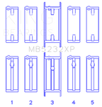 King Engine Bearings Nissan CA16DET/CA18DET/CA20ET (Size +0.50mm) Main Bearing Set