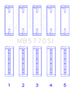 King Engine Bearings Nissan Vk45Dd/E/Vk50Ve/Vk56DE/Vd (Size +0.25mm) Main Bearing Set