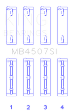 King Engine Bearings Suzuki H25A H27A (Size +0.25mm) Main Bearing Set