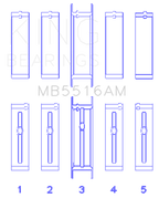 King Engine Bearings Jeep 350CI 5.7L Main Bearing Set