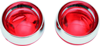 Kuryakyn Deep Dish Bezels With Red Lenses