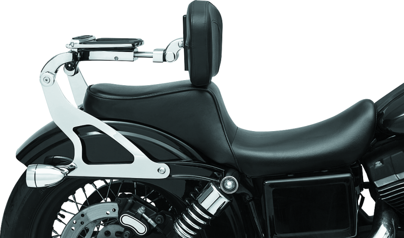 Kuryakyn Fixed Mounts Multi-Purpose Driver/Passenger Backrest 06-17 Dyna Models Chr (No Mount)