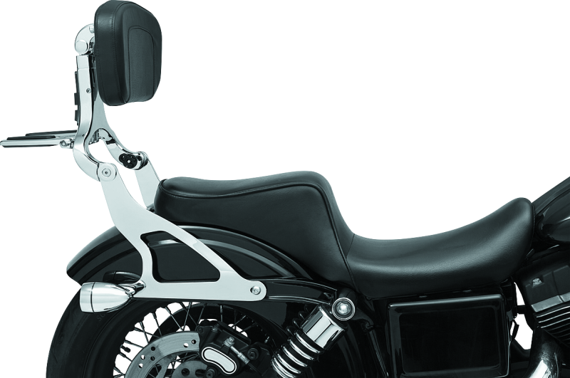 Kuryakyn Fixed Mounts Multi-Purpose Driver/Passenger Backrest 06-17 Dyna Models Chr (No Mount)
