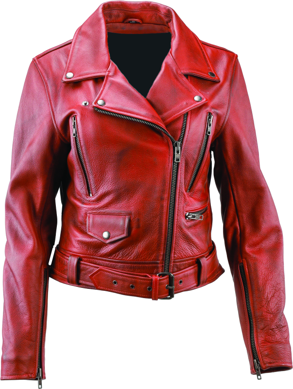 Kuryakyn Leather By River Road Arabian Spice Leather Jacket Red Womens - Small